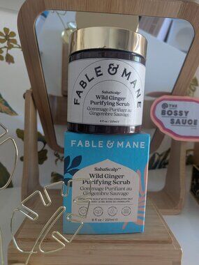 🌸 FABLE & MANE SahaScalp Wild Ginger Purifying Scrub Shampoo NIB